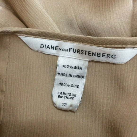Diane von Furstenberg Blush Silk Waterfall Blouse - Picture 2 of 8